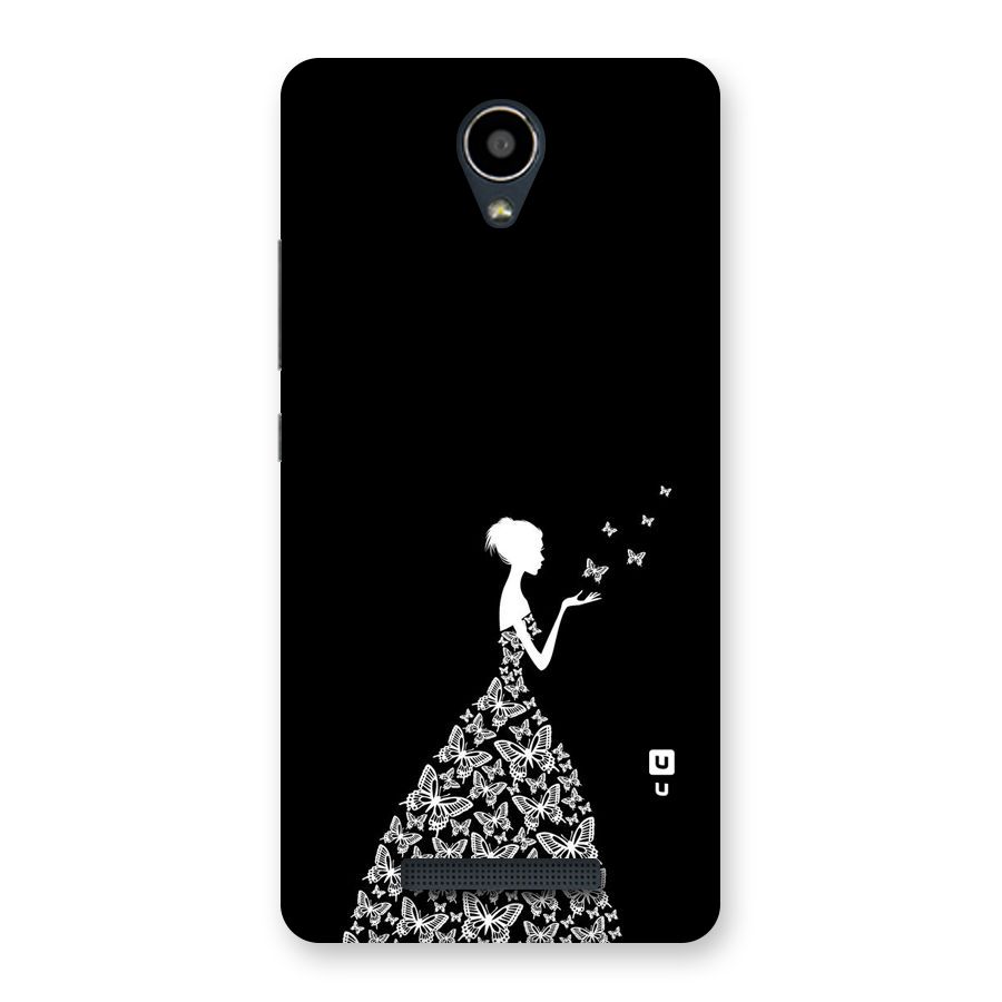 Butterfly Dress Back Case for Redmi Note 2