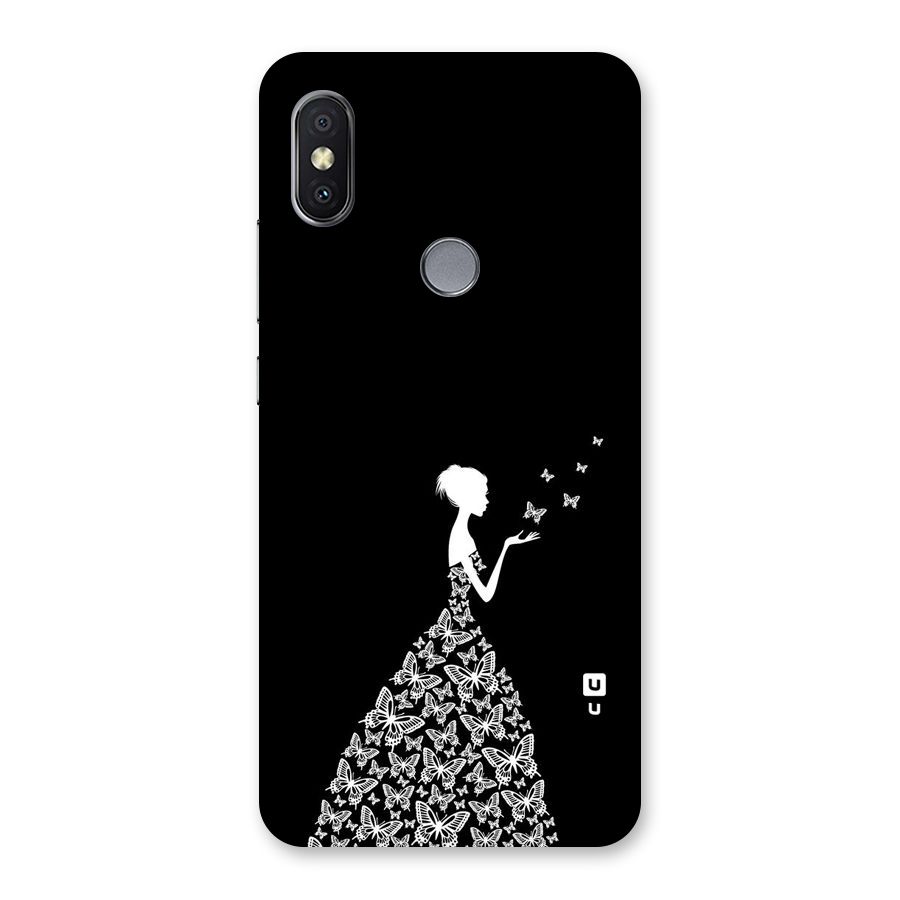 Butterfly Dress Back Case for Redmi Y2
