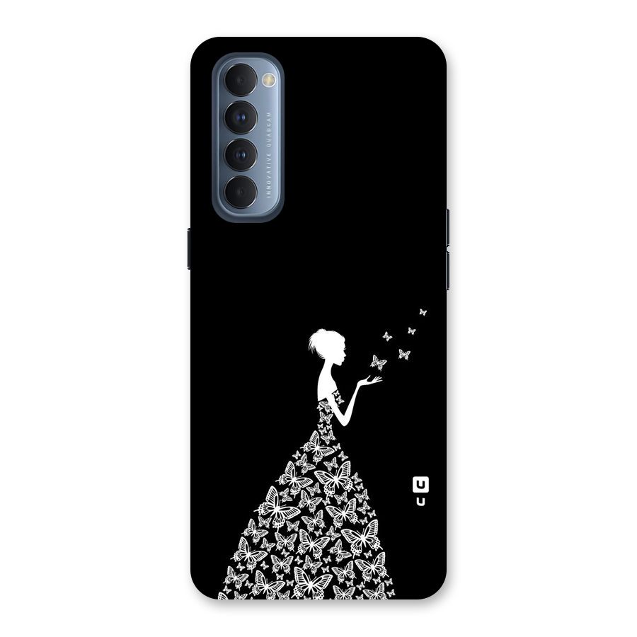 Butterfly Dress Back Case for Reno4 Pro