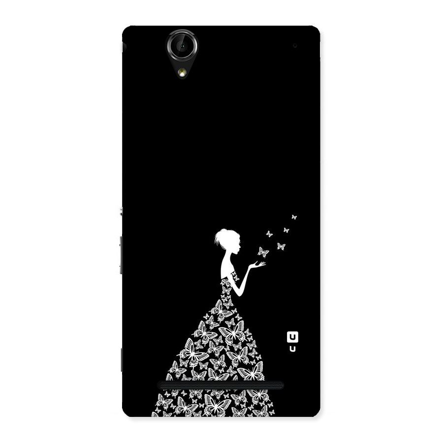 Butterfly Dress Back Case for Sony Xperia T2