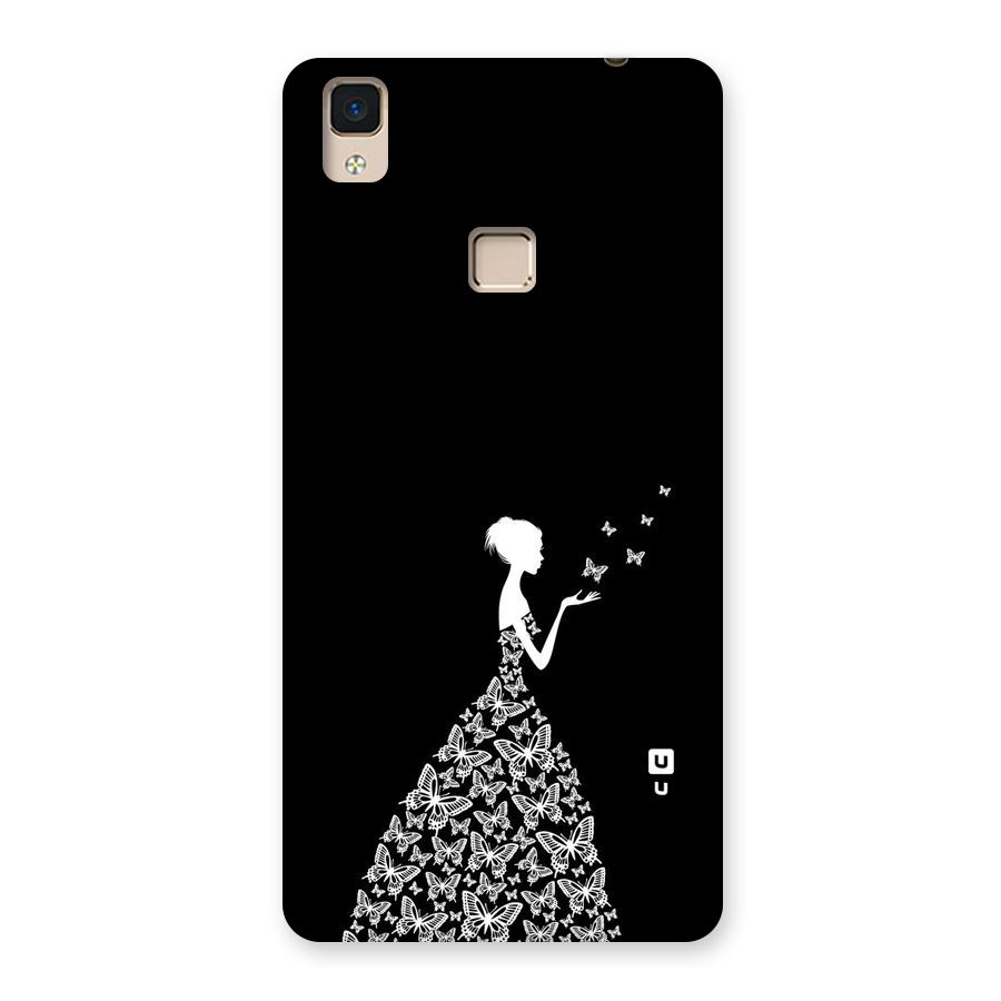 Butterfly Dress Back Case for V3 Max