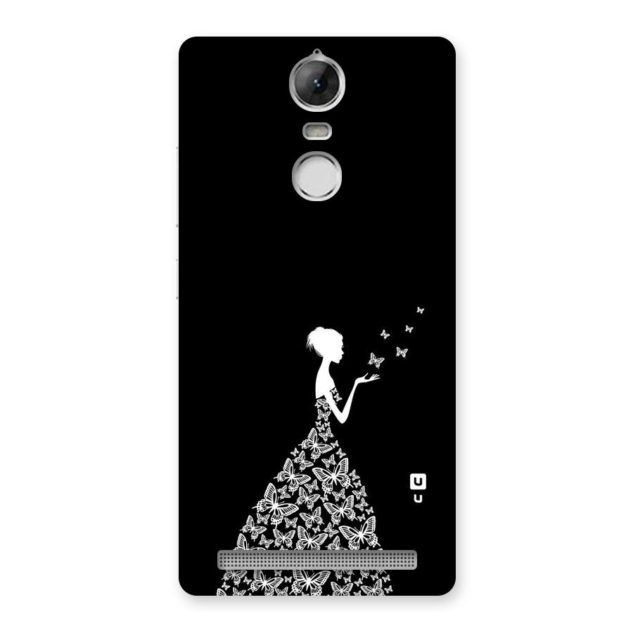Butterfly Dress Back Case for Vibe K5 Note