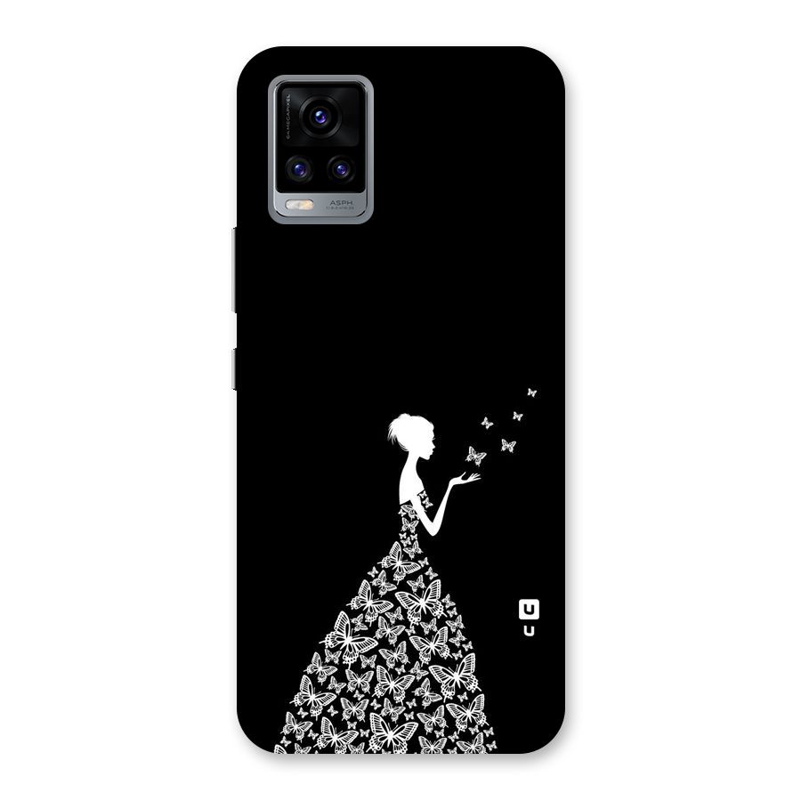 Butterfly Dress Back Case for Vivo V20