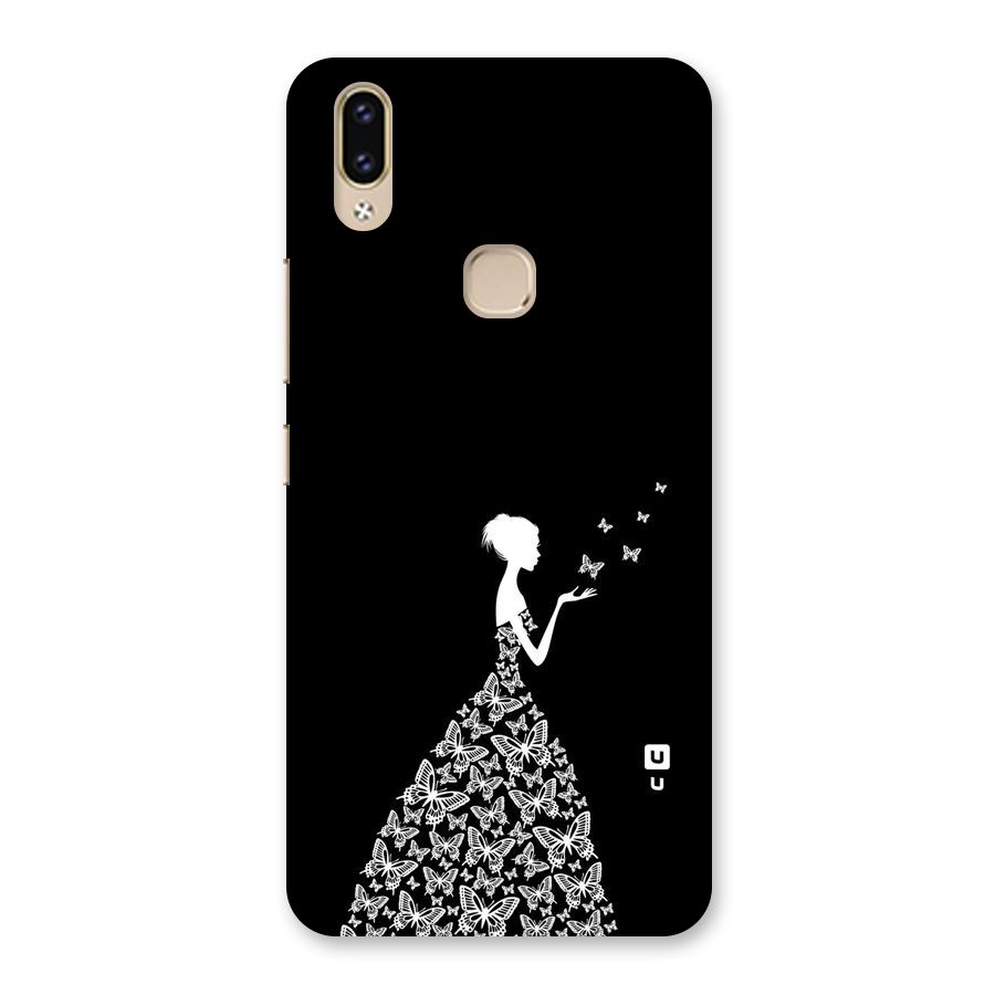 Butterfly Dress Back Case for Vivo V9 Youth