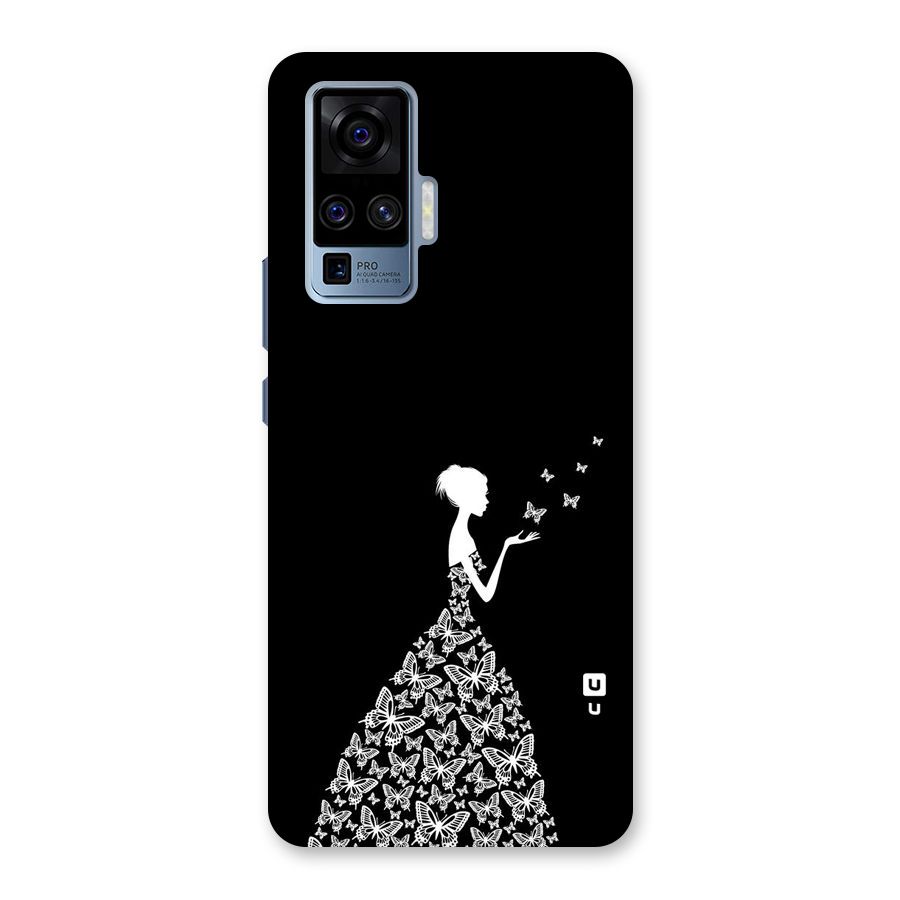 Butterfly Dress Back Case for Vivo X50 Pro
