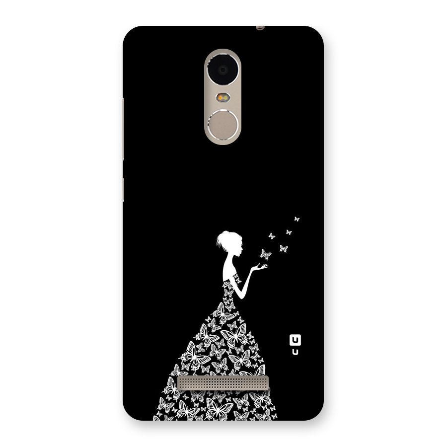 Butterfly Dress Back Case for Xiaomi Redmi Note 3