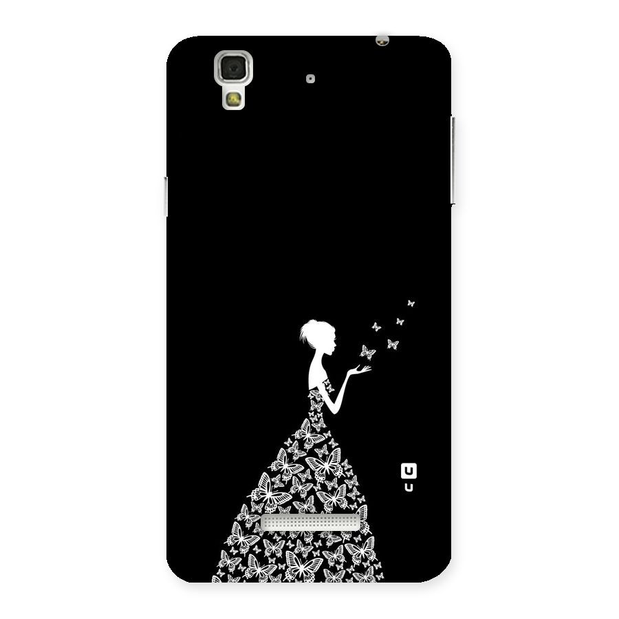 Butterfly Dress Back Case for YU Yureka Plus