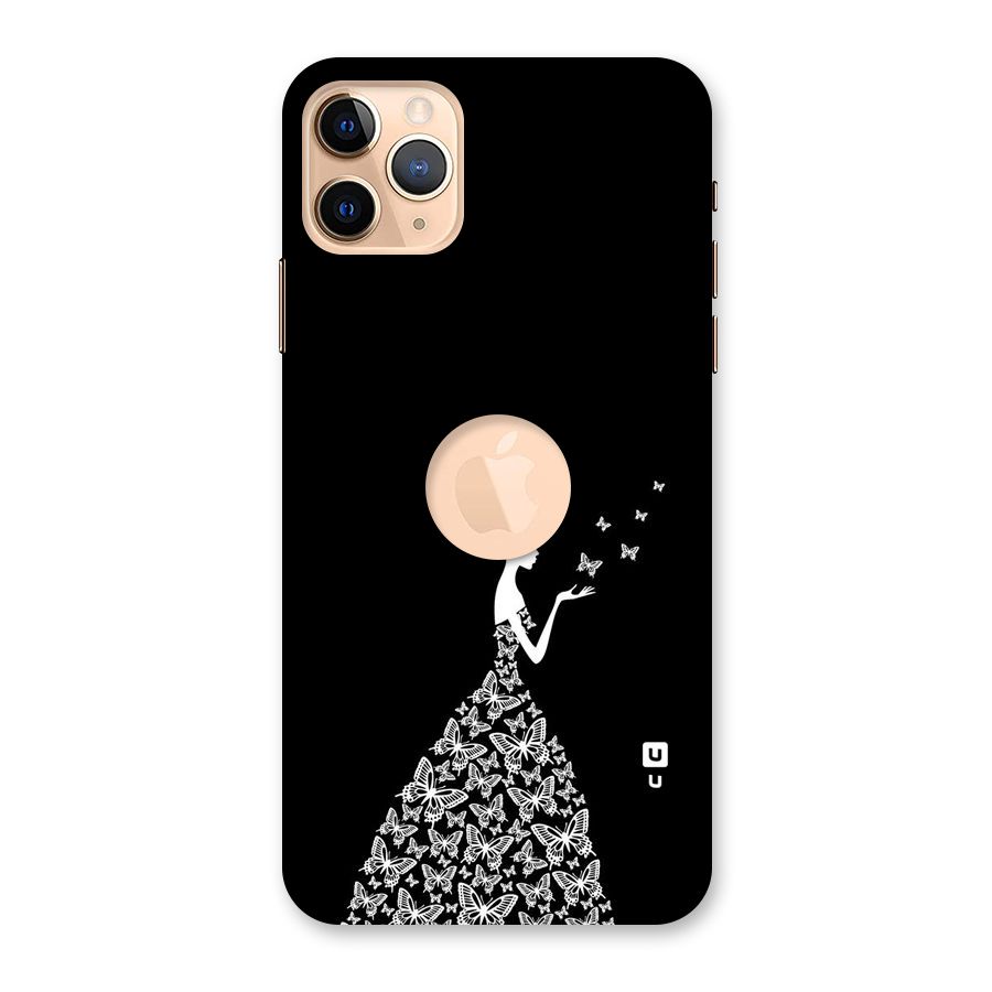 Butterfly Dress Back Case for iPhone 11 Pro Max Logo Cut