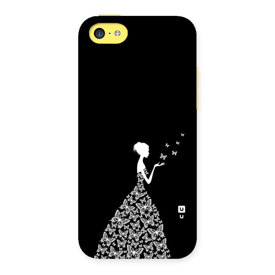 Butterfly Dress Back Case for iPhone 5C