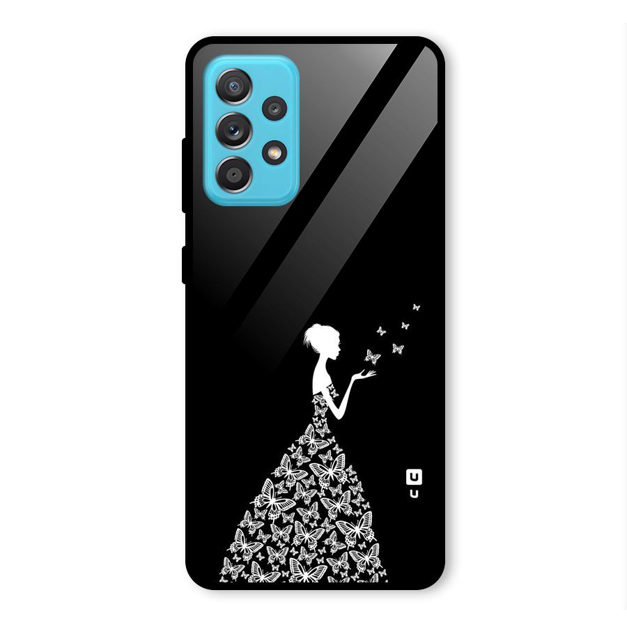 Butterfly Dress Glass Back Case for Galaxy A52s 5G
