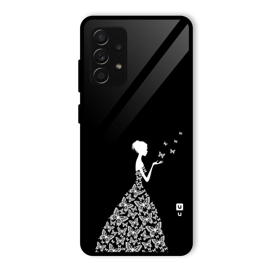 Butterfly Dress Glass Back Case for Galaxy A53 5G