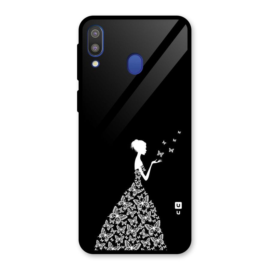 Butterfly Dress Glass Back Case for Galaxy M20