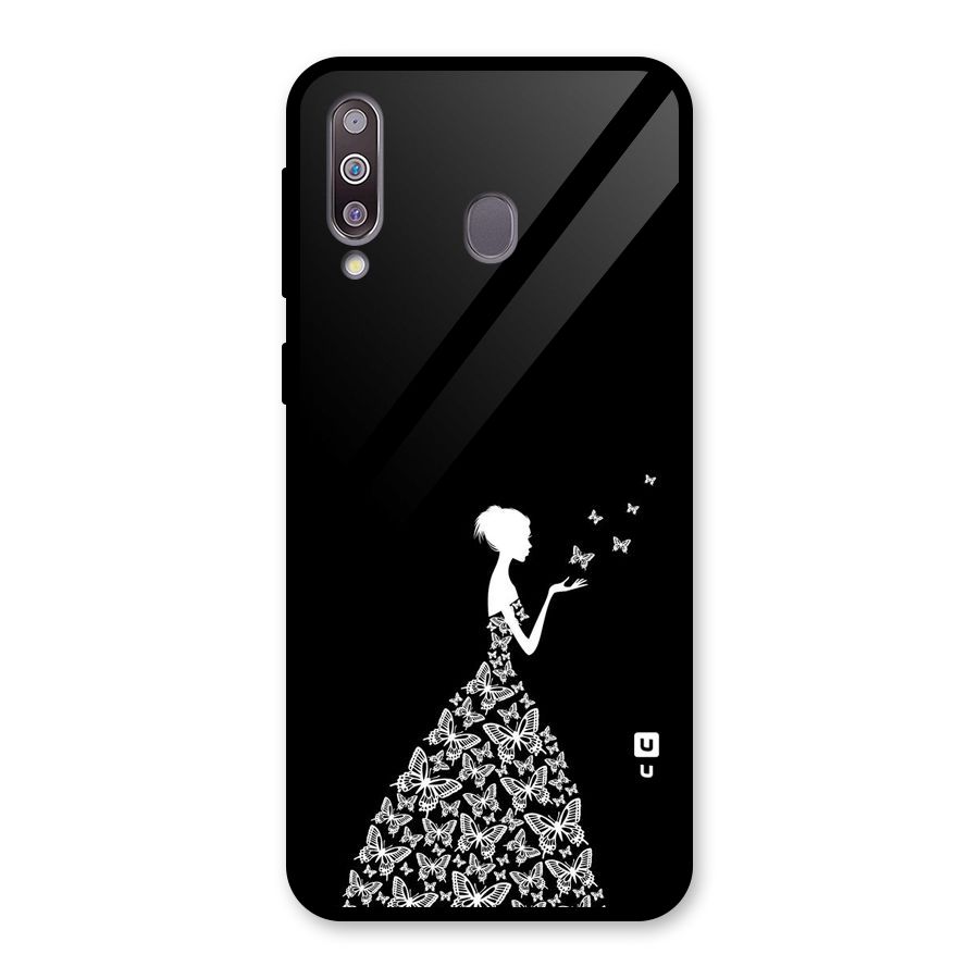 Butterfly Dress Glass Back Case for Galaxy M30