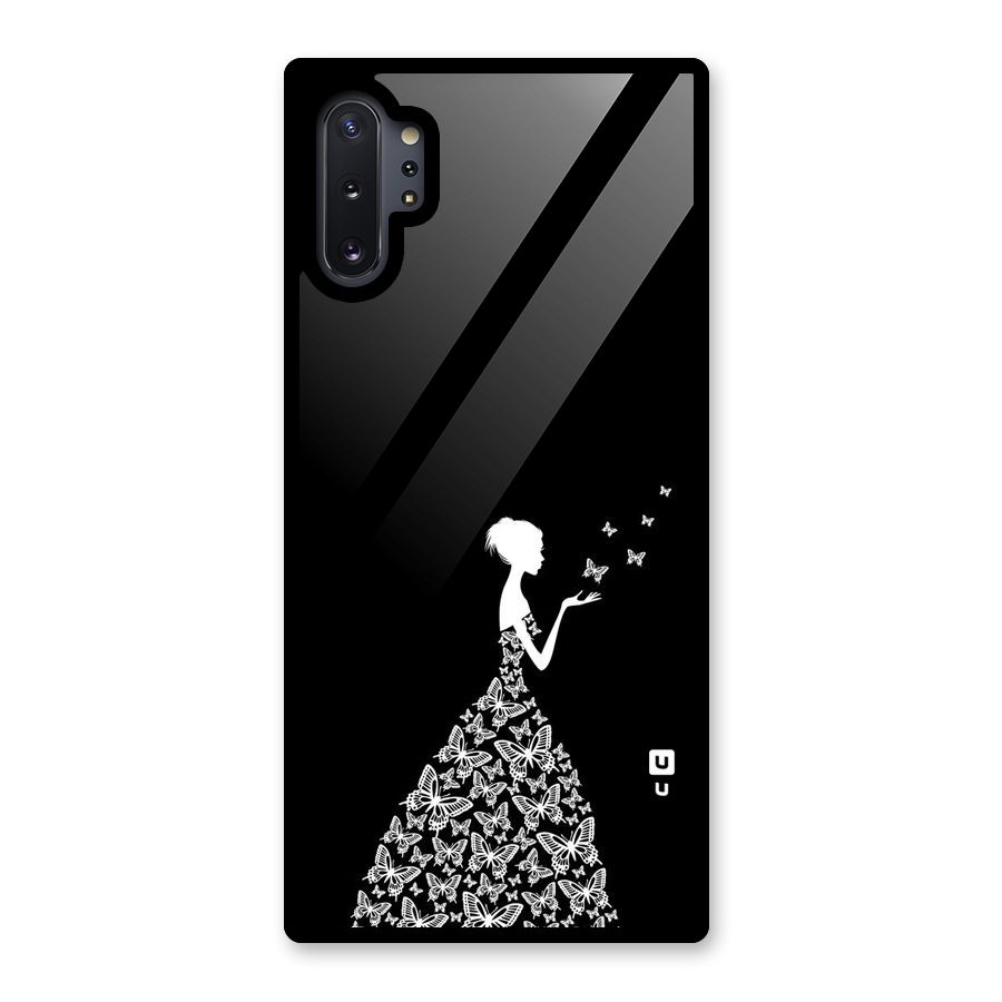Butterfly Dress Glass Back Case for Galaxy Note 10 Plus