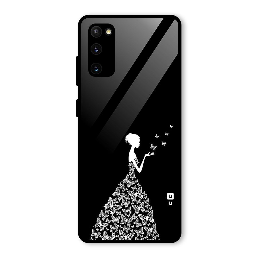 Butterfly Dress Glass Back Case for Galaxy S20 FE 5G