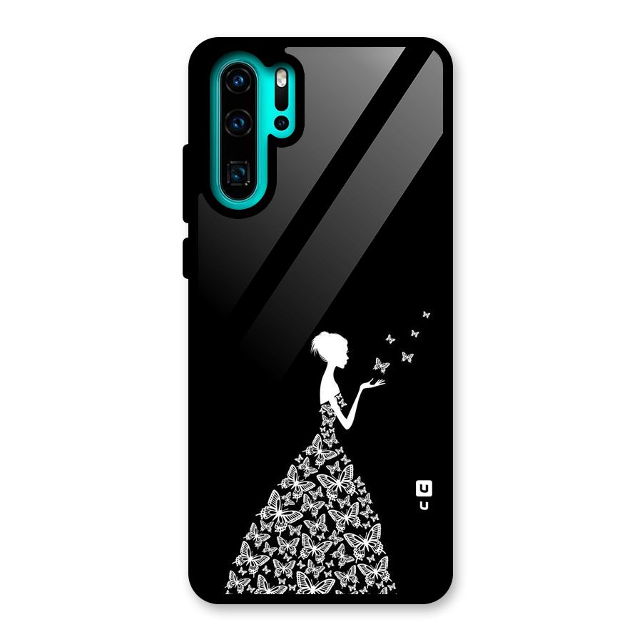 Butterfly Dress Glass Back Case for Huawei P30 Pro