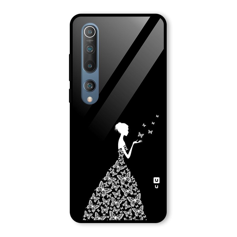 Butterfly Dress Glass Back Case for Mi 10