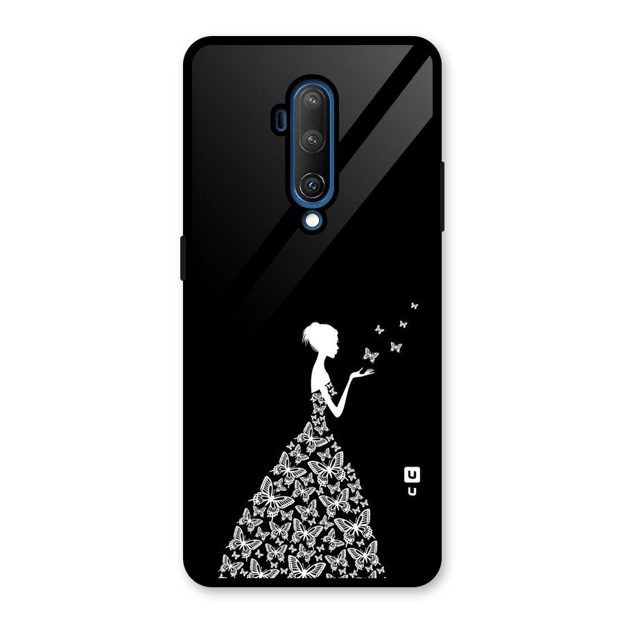 Butterfly Dress Glass Back Case for OnePlus 7T Pro