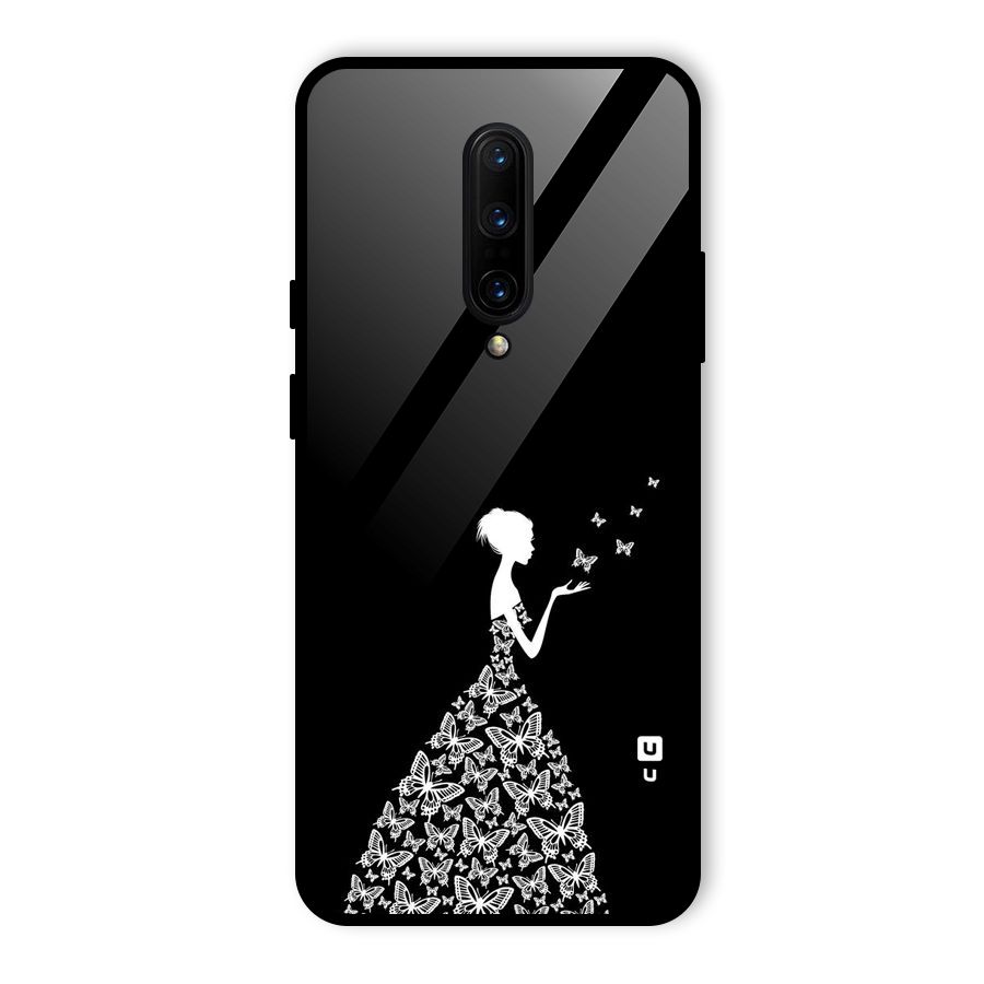Butterfly Dress Glass Back Case for OnePlus 7 Pro