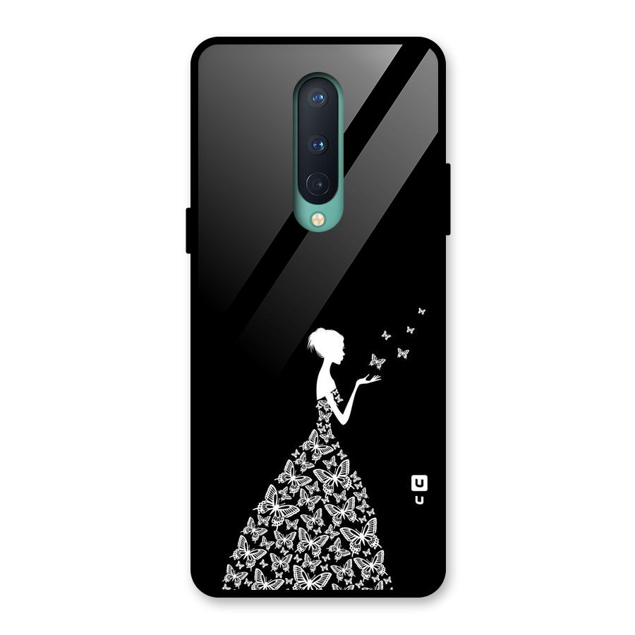 Butterfly Dress Glass Back Case for OnePlus 8