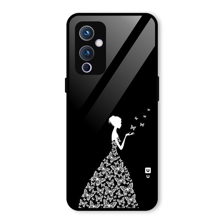 Butterfly Dress Glass Back Case for OnePlus 9