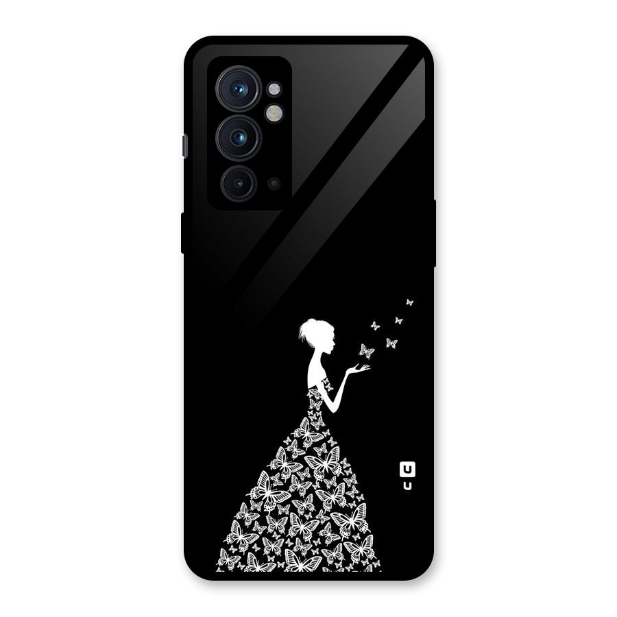 Butterfly Dress Glass Back Case for OnePlus 9RT 5G