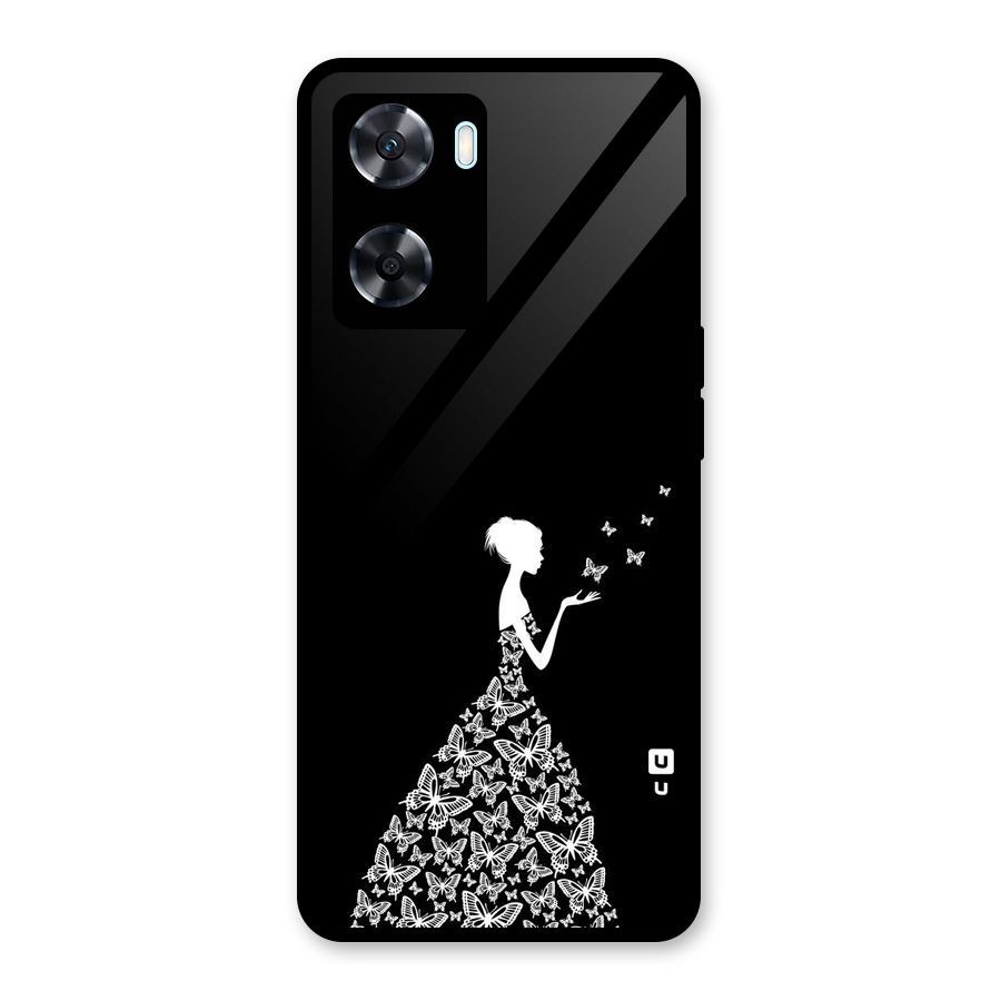 Butterfly Dress Glass Back Case for Oppo A77