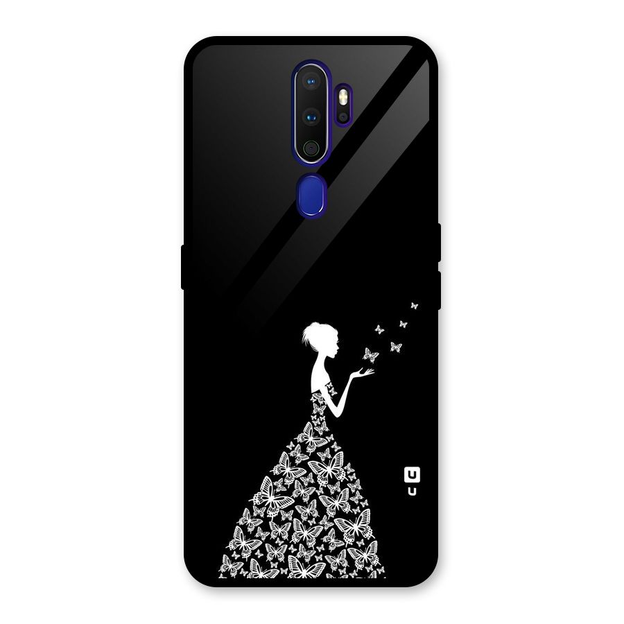 Butterfly Dress Glass Back Case for Oppo A9 (2020)