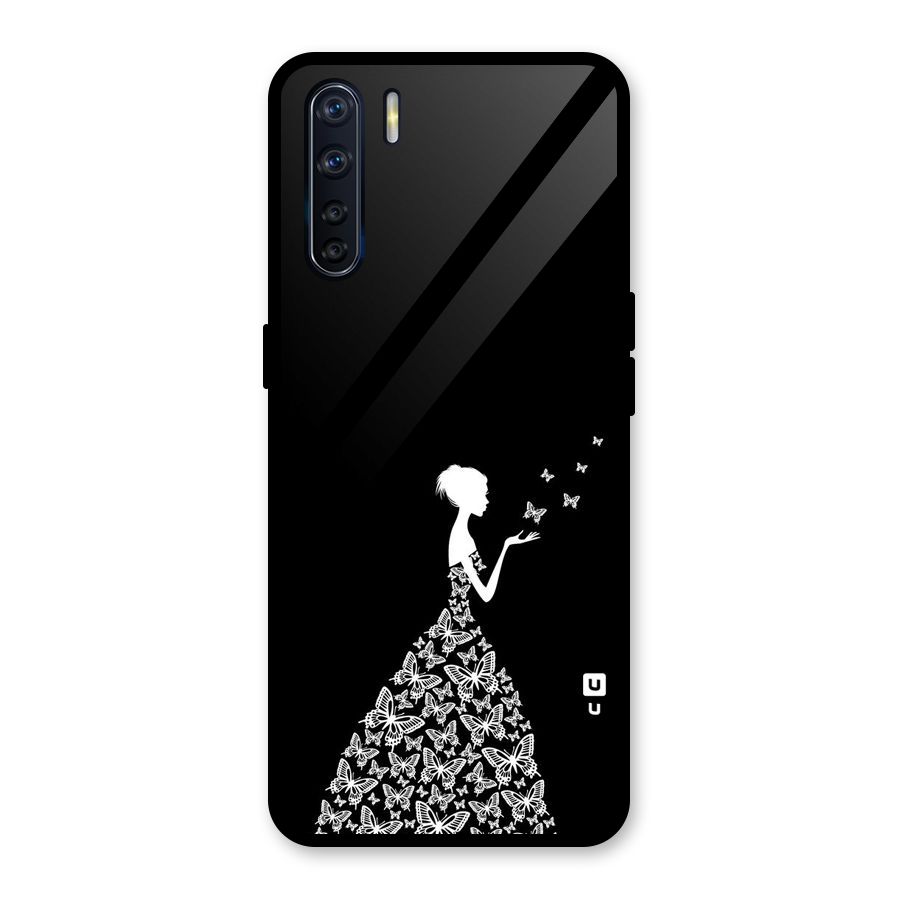 Butterfly Dress Glass Back Case for Oppo F15