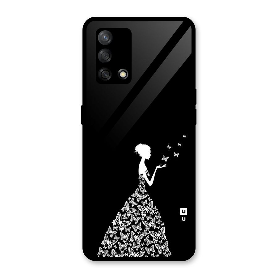 Butterfly Dress Glass Back Case for Oppo F19s