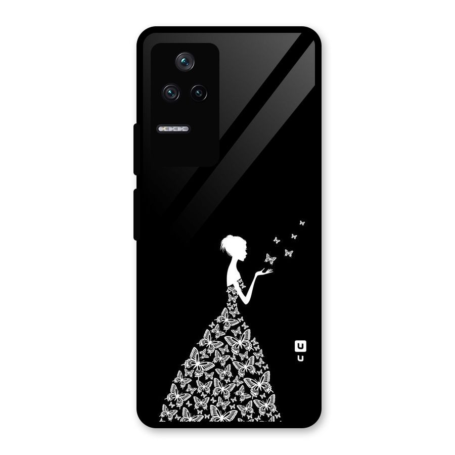 Butterfly Dress Glass Back Case for Poco F4 5G