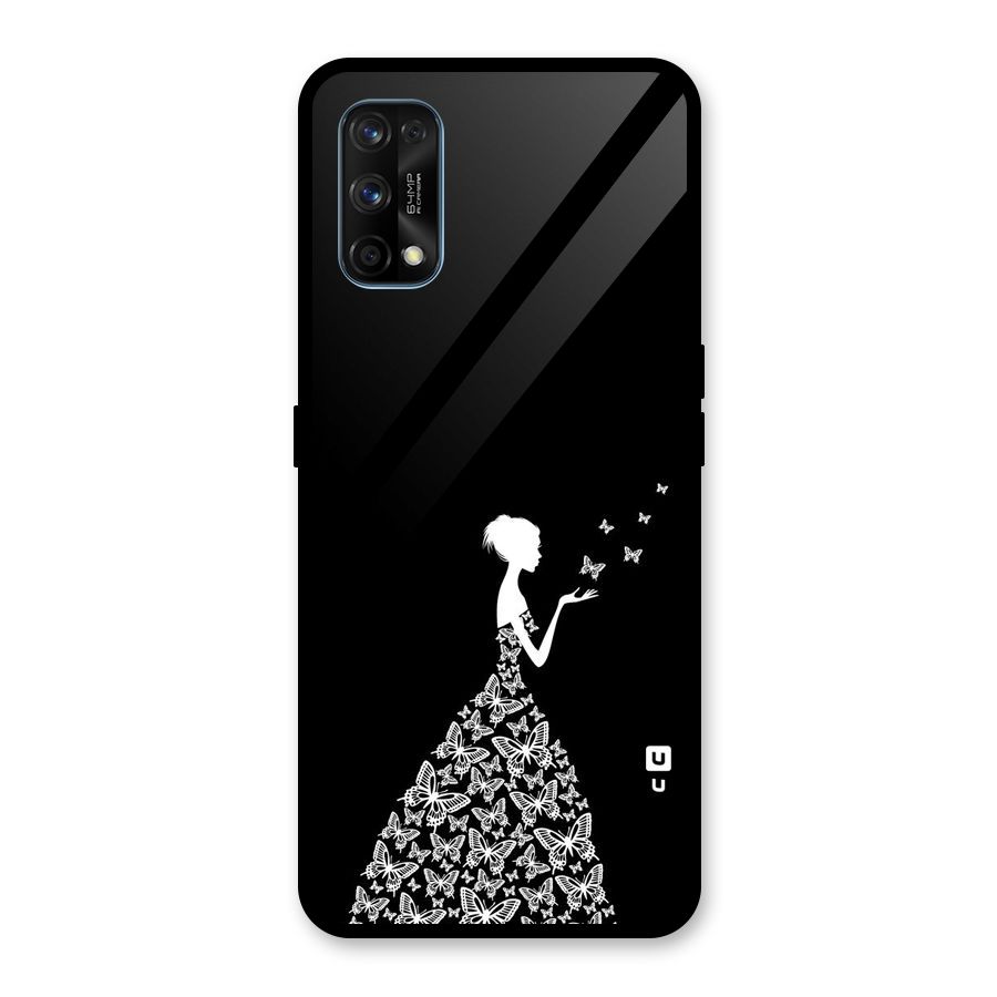 Butterfly Dress Glass Back Case for Realme 7 Pro