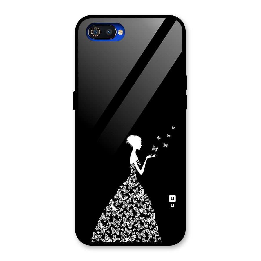 Butterfly Dress Glass Back Case for Realme C2