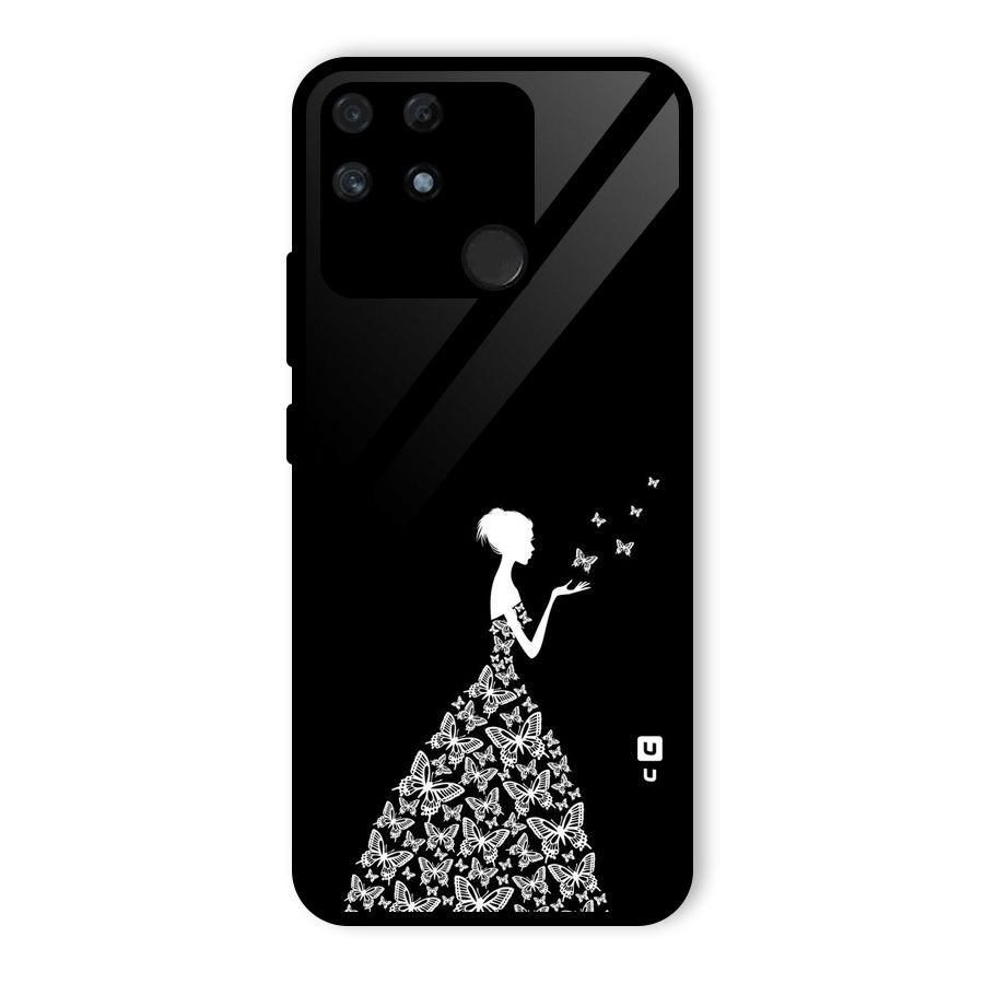 Butterfly Dress Glass Back Case for Realme Narzo 50A