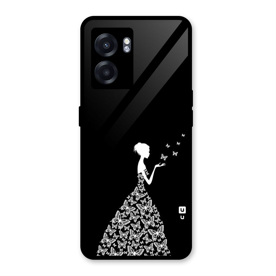 Butterfly Dress Glass Back Case for Realme Narzo 50 5G