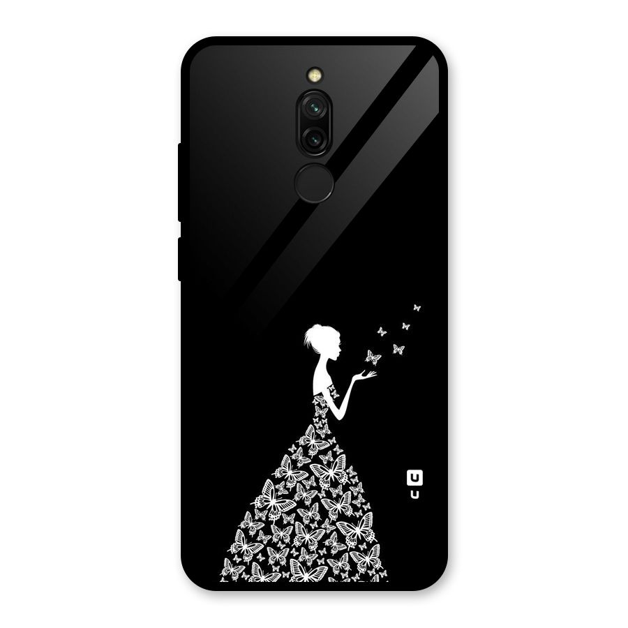 Butterfly Dress Glass Back Case for Redmi 8