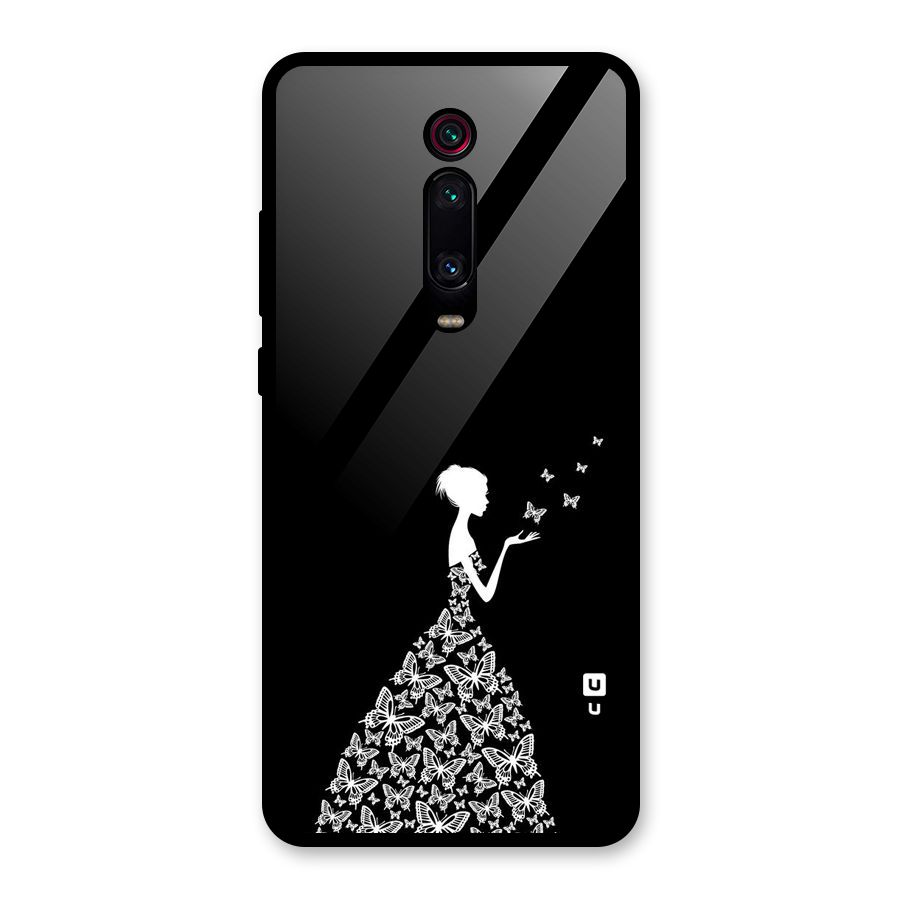 Butterfly Dress Glass Back Case for Redmi K20
