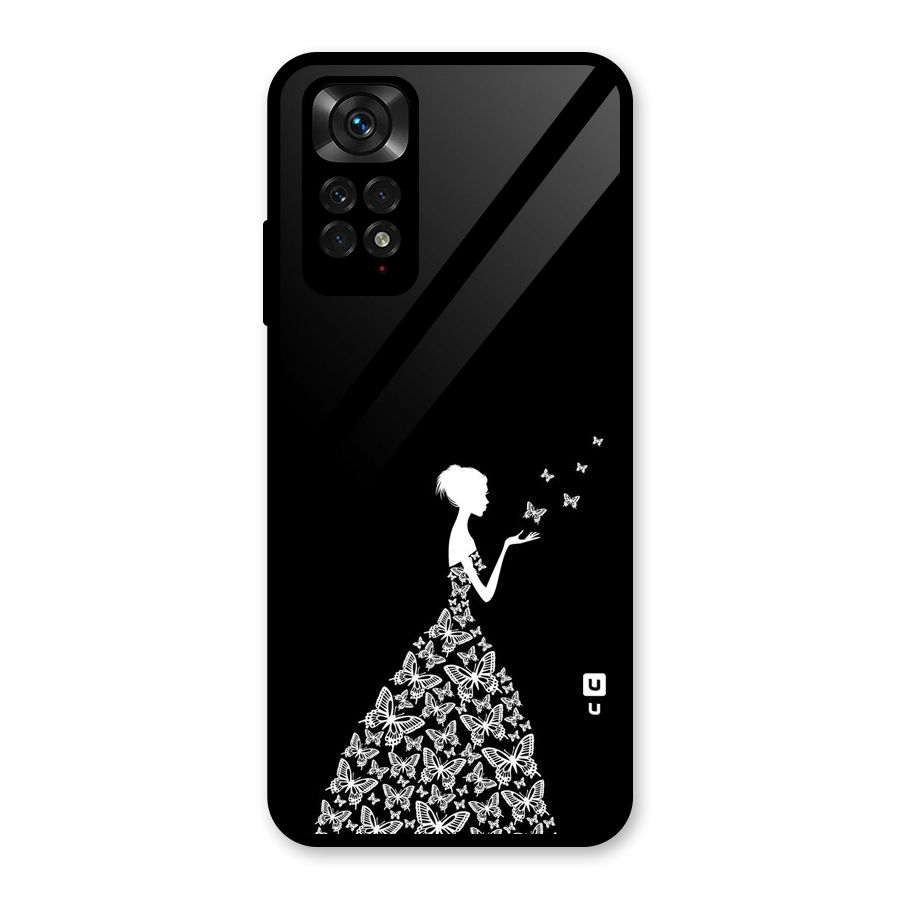 Butterfly Dress Glass Back Case for Redmi Note 11