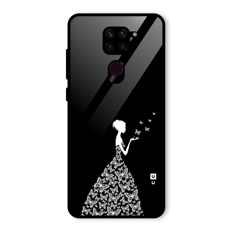 Butterfly Dress Glass Back Case for Redmi Note 9