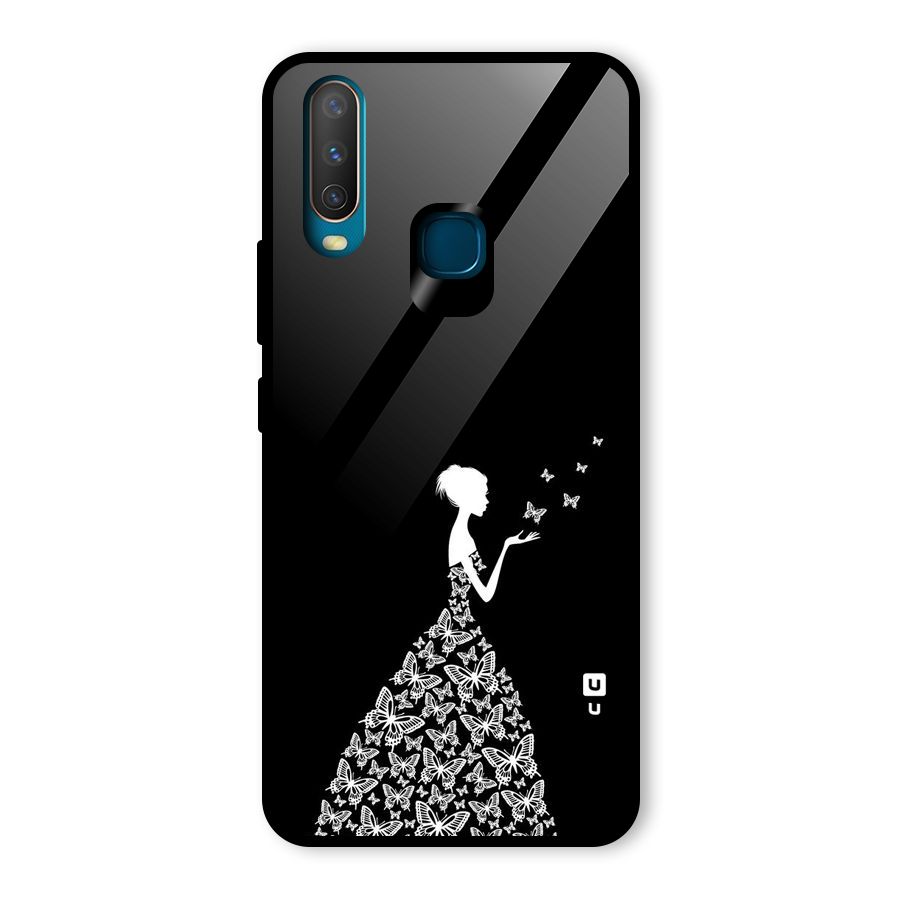 Butterfly Dress Glass Back Case for Vivo U10