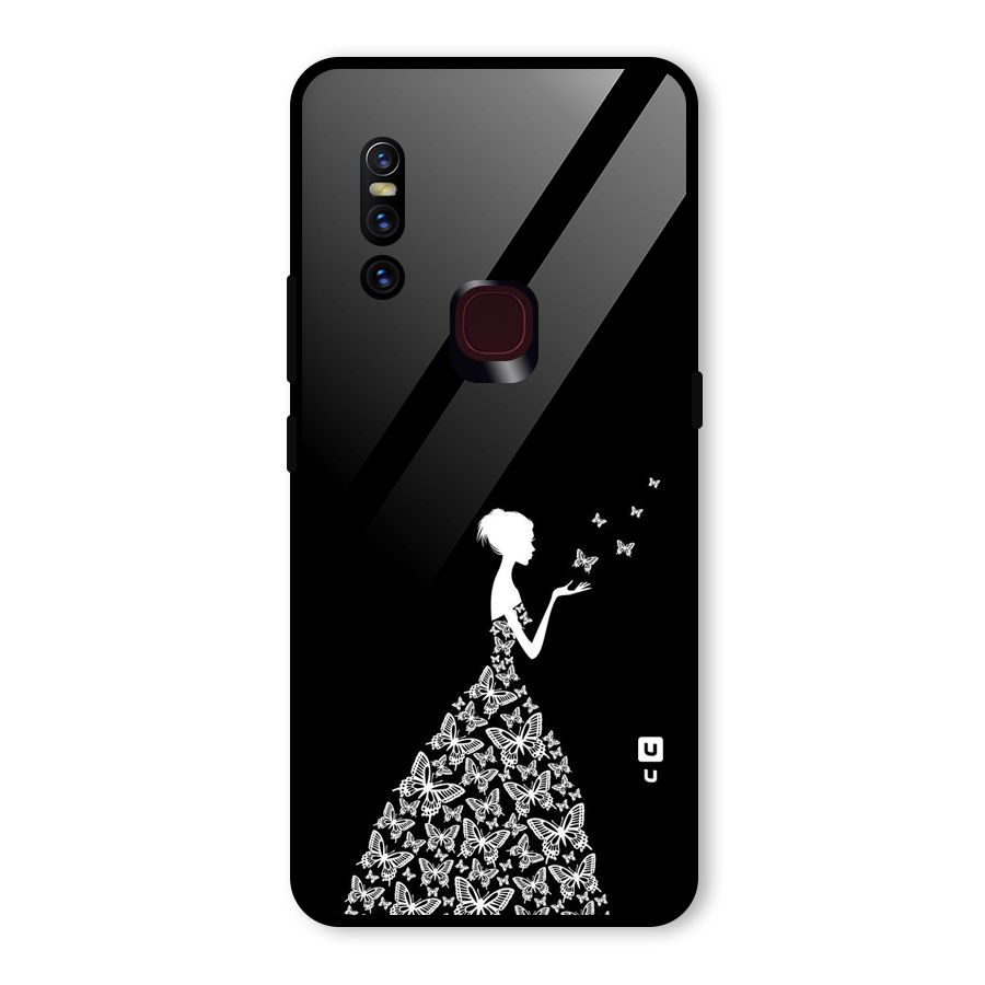 Butterfly Dress Glass Back Case for Vivo V15