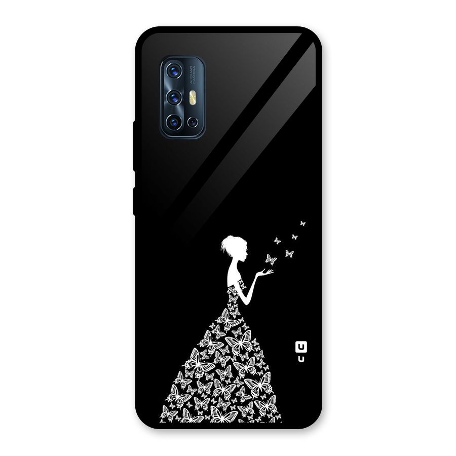 Butterfly Dress Glass Back Case for Vivo V17