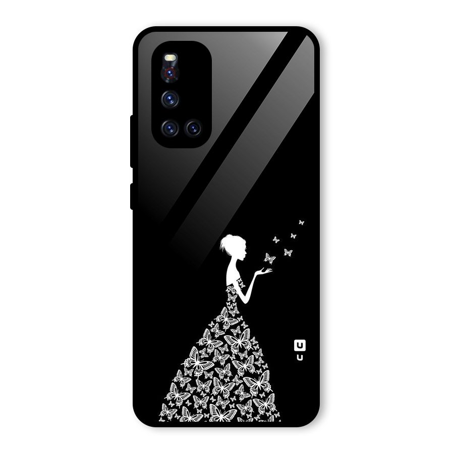 Butterfly Dress Glass Back Case for Vivo V19