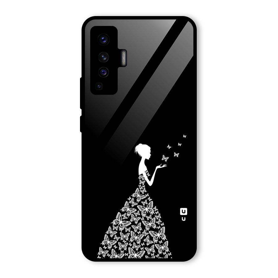 Butterfly Dress Glass Back Case for Vivo X50