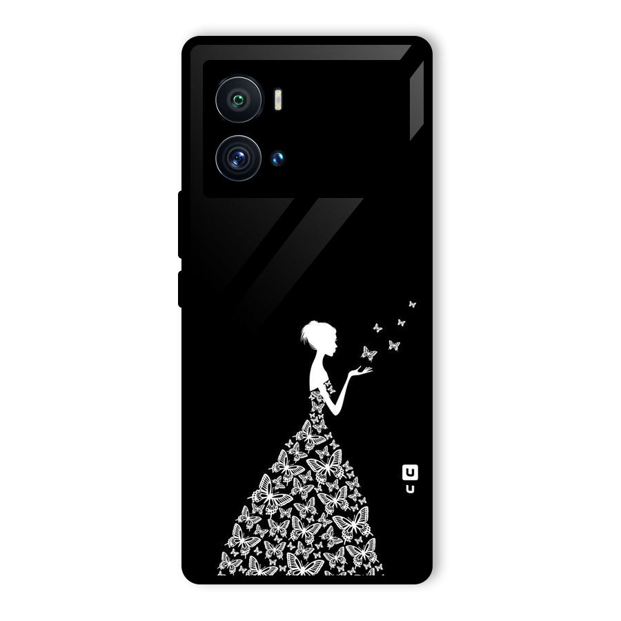 Butterfly Dress Glass Back Case for Vivo iQOO 9 Pro