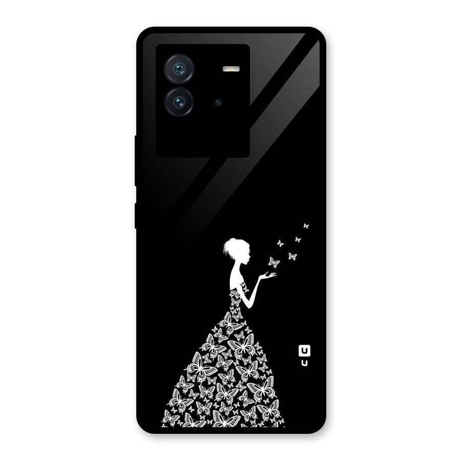 Butterfly Dress Glass Back Case for Vivo iQOO Neo 6 5G