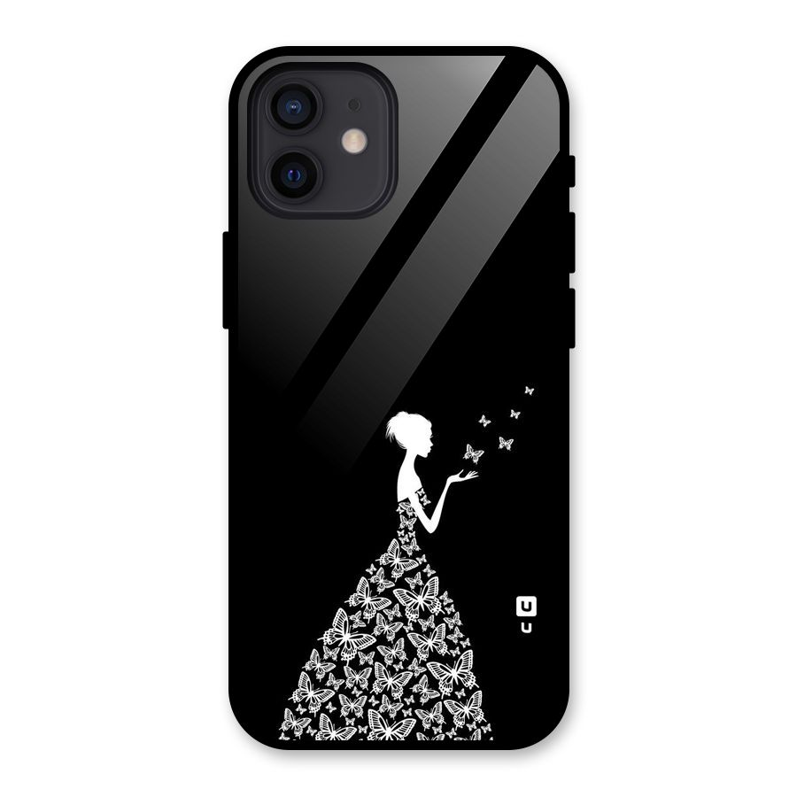 Butterfly Dress Glass Back Case for iPhone 12