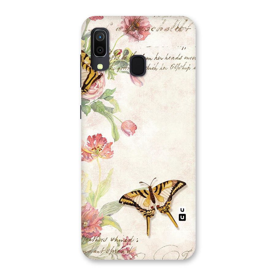 Butterfly Floral Back Case for Galaxy A20