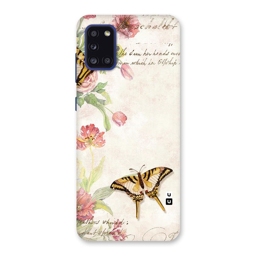 Butterfly Floral Back Case for Galaxy A31