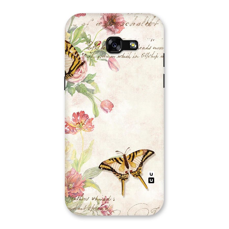 Butterfly Floral Back Case for Galaxy A5 2017